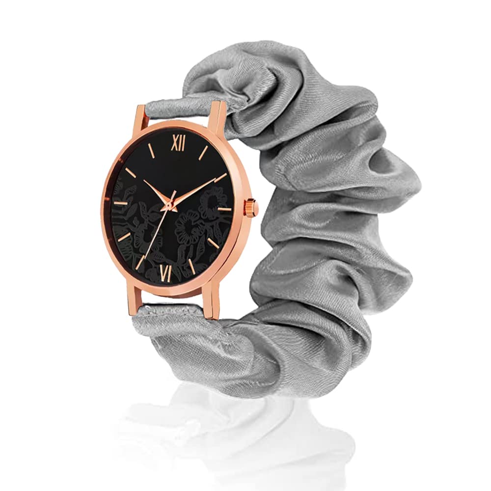 FYLAINCE ™ Scrunchies Watch Classic & Unique Scrunchies Watches Strap Cloth Soft Pattern Solid Fabric Wristband I Watch Cute Elastic Scrunchy Bands Watch for Women & Girls (B0C2L5FNFV) Amazon Price History, Amazon Price Tracker