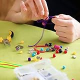 OLIMY 35000 STK. 2 mm Rocailles 250 STK. Buchstabenperlen 10 STK. Charms 10 STK. Ringe for das Schmuckherstellungsset