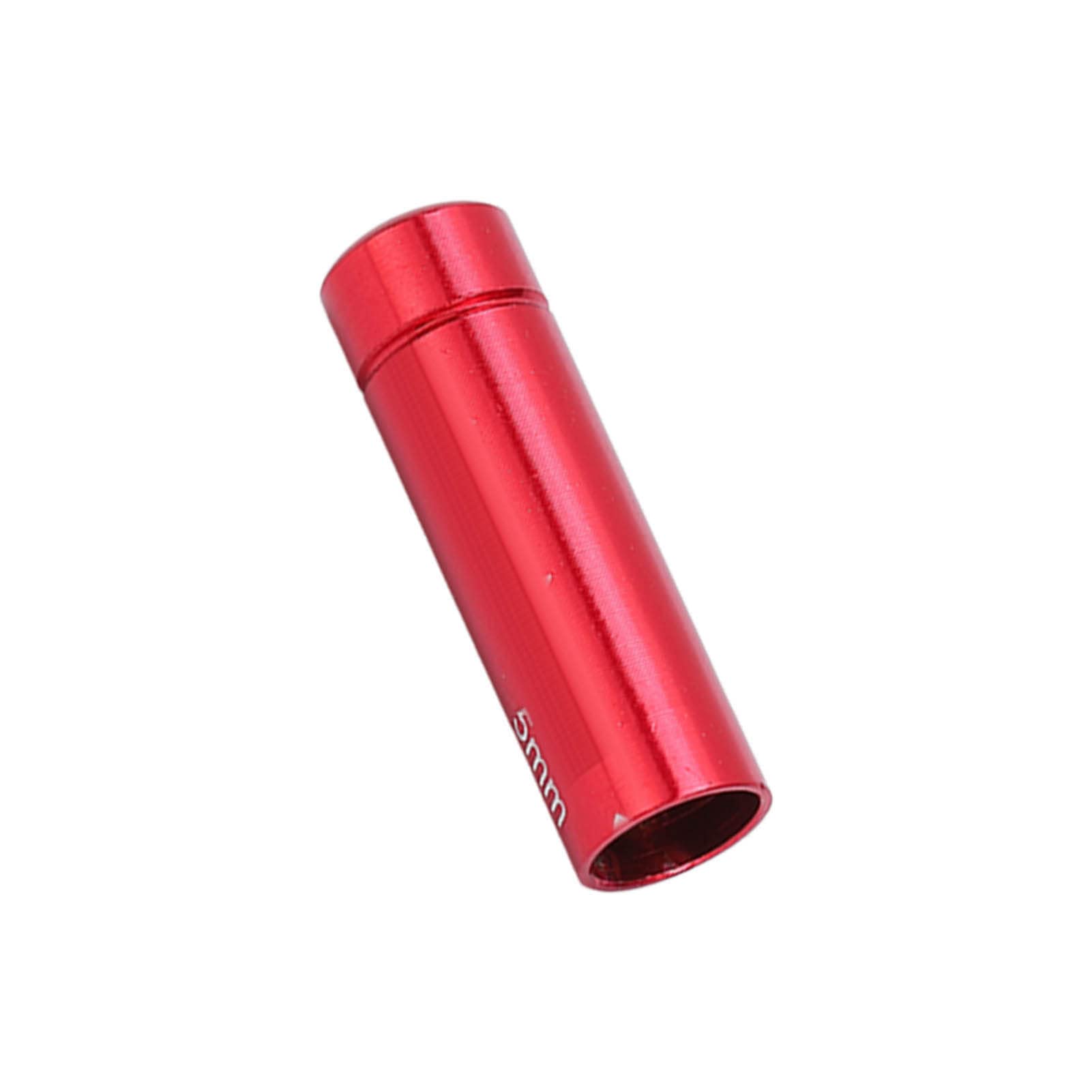 Lot de 10 embouts de câble de frein en alliage d'aluminium anodisé haute résistance pour vélos pliants Rouge 5 mm Lot de 10 embouts de câble de frein en alliage d'aluminium anodisé haute résistance pour vélos pliants Rouge 5 mm