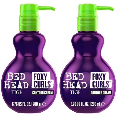 TIGI Bed Head Curl Cream Foxy Curls 2-Pack Contour Cream for Lightweight Definition Frizz Control Anti-Humidity Wavy & Curly Hair Products Fruit Twist Scent 6.76 Oz Ea