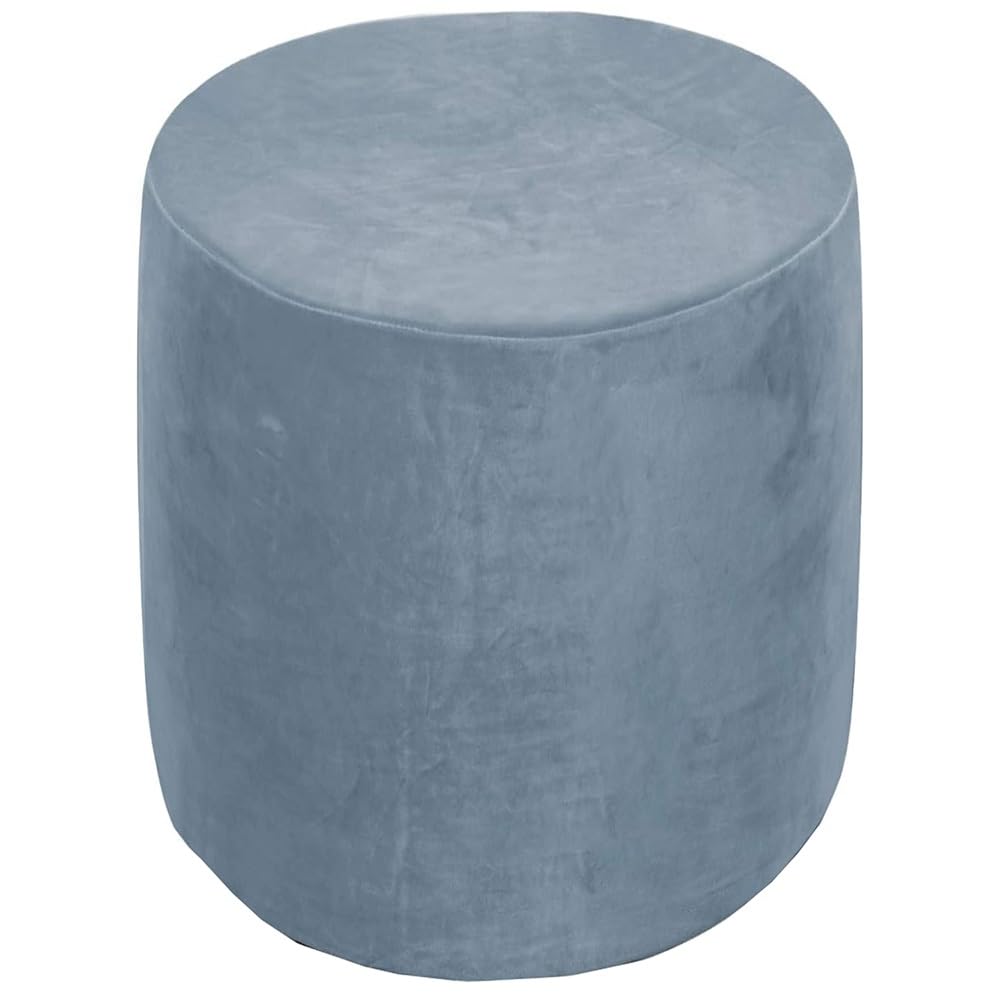 Round Ottoman Slipcover Cover Velvet Small/Large Footstool Protector Covers Stool Ottoman Covers Stretch with Elastic Bottom, Feature Textured Checked Fabric Machine Washable(#19,Diameter: 90cm)