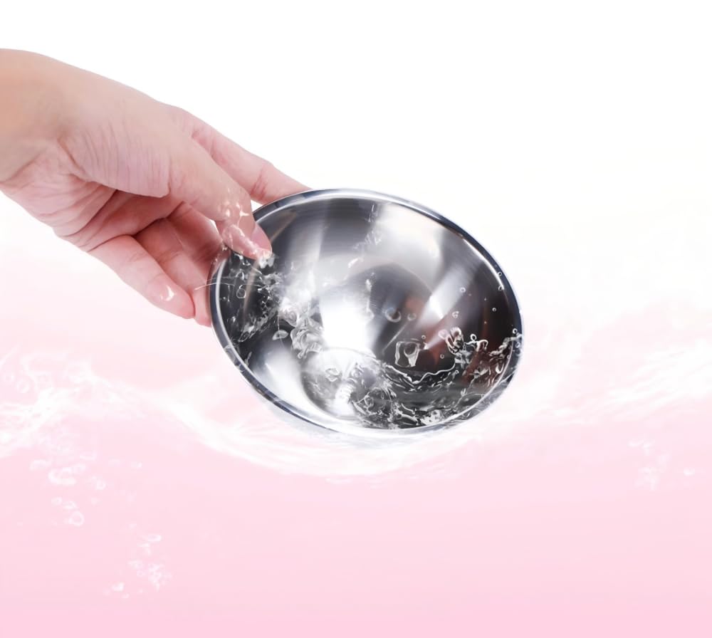 Tokyia 犬用食器 猫用食器 ペット用ボウル ステンレス製、サービングディッシュスタンド 角度15度 食事の準備が楽になります 取り外し可能 お手入れ簡単 食洗機対応, 15.4x8cm (Light green)
