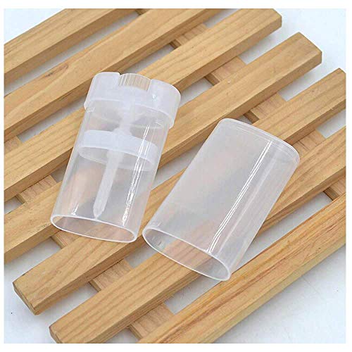 VEIDIA 15ML Clear Deodorant Containers Empty Oval Lip Balm Lipstick Tubes Plastic, Pack of 20 - Thumbnail 4