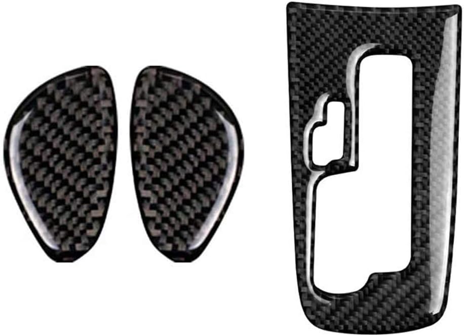 GZXinWei Car Center Control Gear Shift Panel Carbon Fiber Cover Trim 3D Sticker