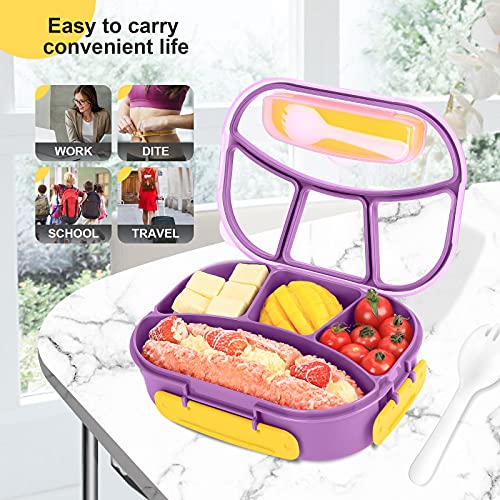 Setoragely Bento Boxes For Adults,1800Ml Bento Lunch Box For Kids,Versatile 4 Compartment Food Storage Box,Microwave & Dishwasher & Freezer Safe thumb #4