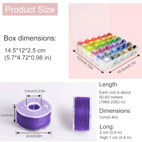 Set 36 hilos y bobinas de coser multicolor con caja plástica miniatura 2