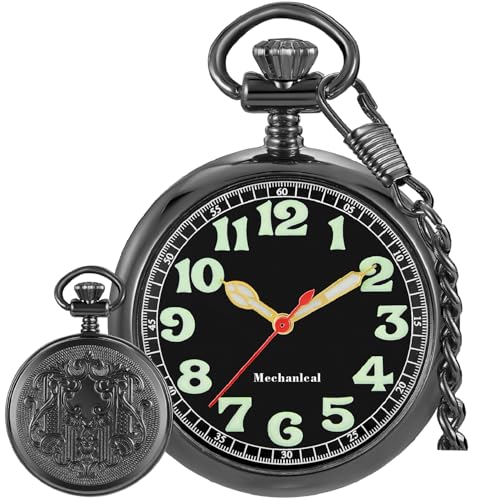 Montre de poche mécanique homme avec chaîne pour costume de mariage et soirée