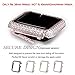 Secbolt 38mm Bling Case Compatible with Apple Watch Band, iWatch Series 3 2 1, Stainless Steel Metal Sparkling Crystal Diamond Cover Bezel Rhinestone Full Protective Frame, Rose Gold