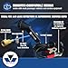 Mastercool 53351 Professional UV Leak Detection Kit – 12V High-Intensity Light – Detects A/C, Coolant, Fuel, Oil, ATF Leaks – Includes Universal Dyes, Glasses, R134a & R12 Compatible