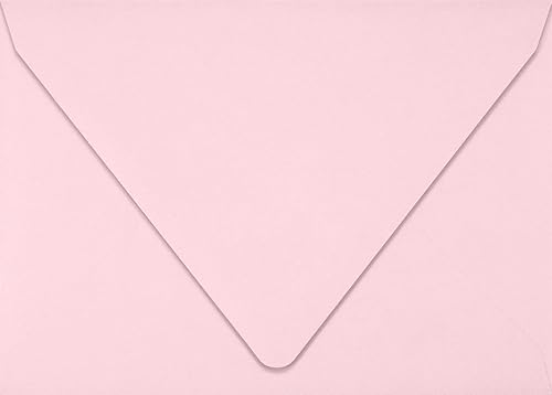 LUXPaper Sobres de invitación con solapa de contorno A1 de 4 barras  3 58 pulgadas x 5 18 pulgadas  Rosa caramelo  Texto de 80 libras  50 cantidad