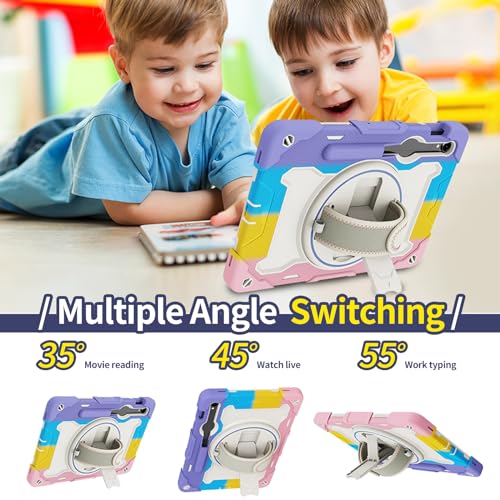 Funda para Samsung Tab S10 FE antigolpes con soporte multiángulo útil 4