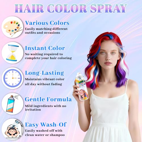 Temporary Hair Color Spray para mujeres y niños miniatura 2