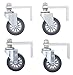Erie Tools Set of 4-2-1/2 in. x 3/4 in. Replacement Castor Wheels for Surface Cleaners