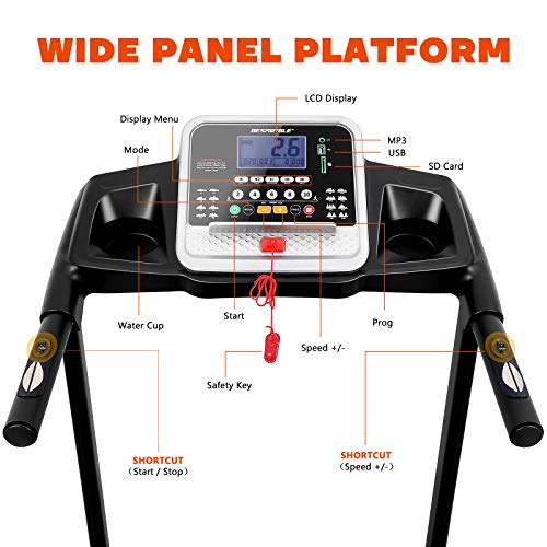 ABOOFAN Esteira dobrável BESPORTBLE 2.0HP esteira elétrica de 15,7 