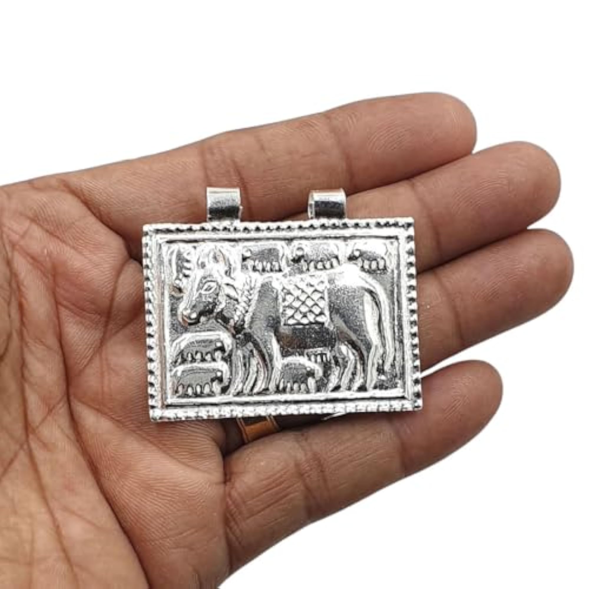 Pure Silver Ahoi Mata Amulet Pendant for Women