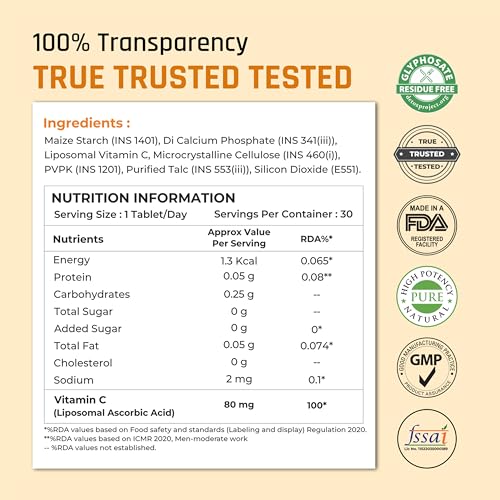 Image of Naturaltein Liposomal Vitamin C | 5X Enhanced Absorption | Antioxidant Supporting Immune Function, Skin Repair, Collagen Synthesis & Oxidative Stress Defense | 30 Capsules