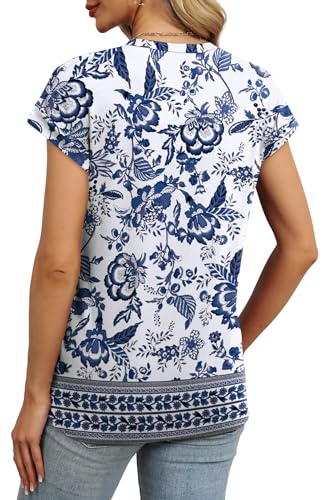 Image of Alaroo Womens Summer Tops Short Sleeve Shirts Crew Neck Tshirt Cute Trendy Tunic Blouses (S-3XL)