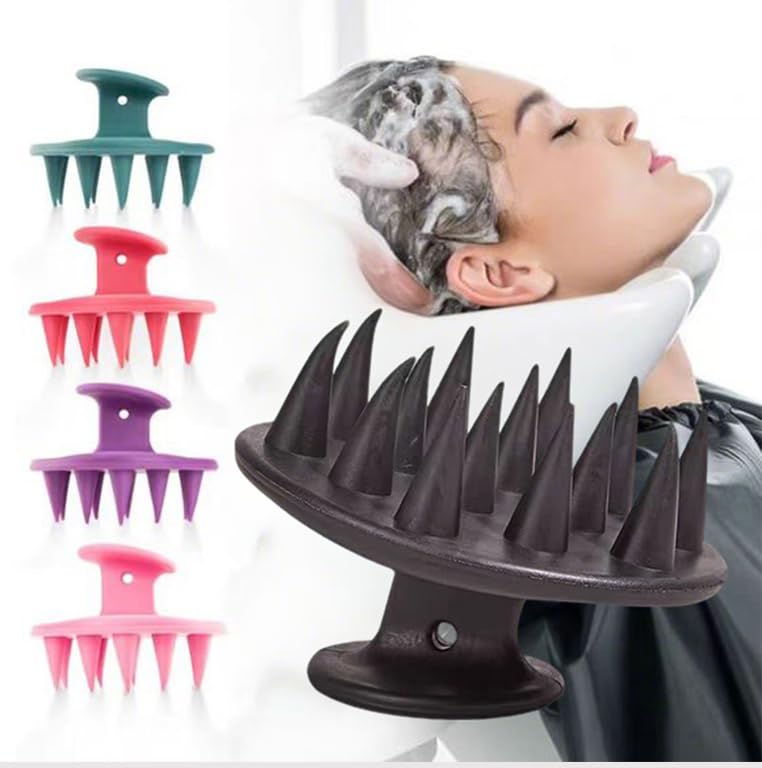 Soft Touch Silicone Scalp Massager Brush - Gentle Exfoliating Anti-Itching and Relaxing Shampoo Brush for Hair Care -