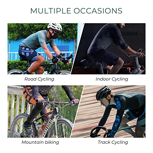 sponeed Shorts de ciclismo masculinos acolchoados, calças de ciclismo para ciclismo, Verde escuro mu