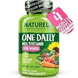 Women's Multivitamins (One a Day) | 30 Essential Vitamins, Minerals, Fruit & Veg Extracts | Bio-Available, Gluten-Free, Clean-Label, No Tablets | 120 Capsules (4 Month Supply) | NATURELO