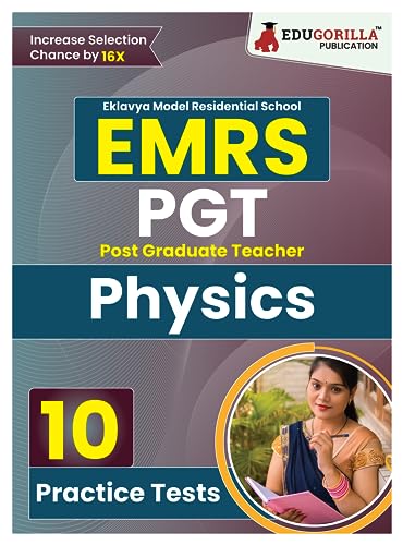 Image of EMRS PGT Physics Exam Book 2024 (English Edition) - Eklavya Model Residential School Post Graduate Teacher - 10 Practice Tests (1500 Solved Questions) with Free Access To Online Tests