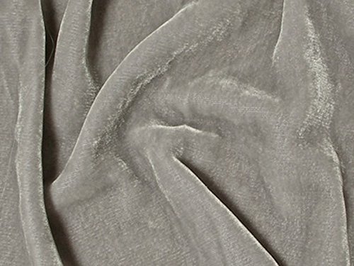 SyFabrics silk velvet fabric 54 inches wide Silver