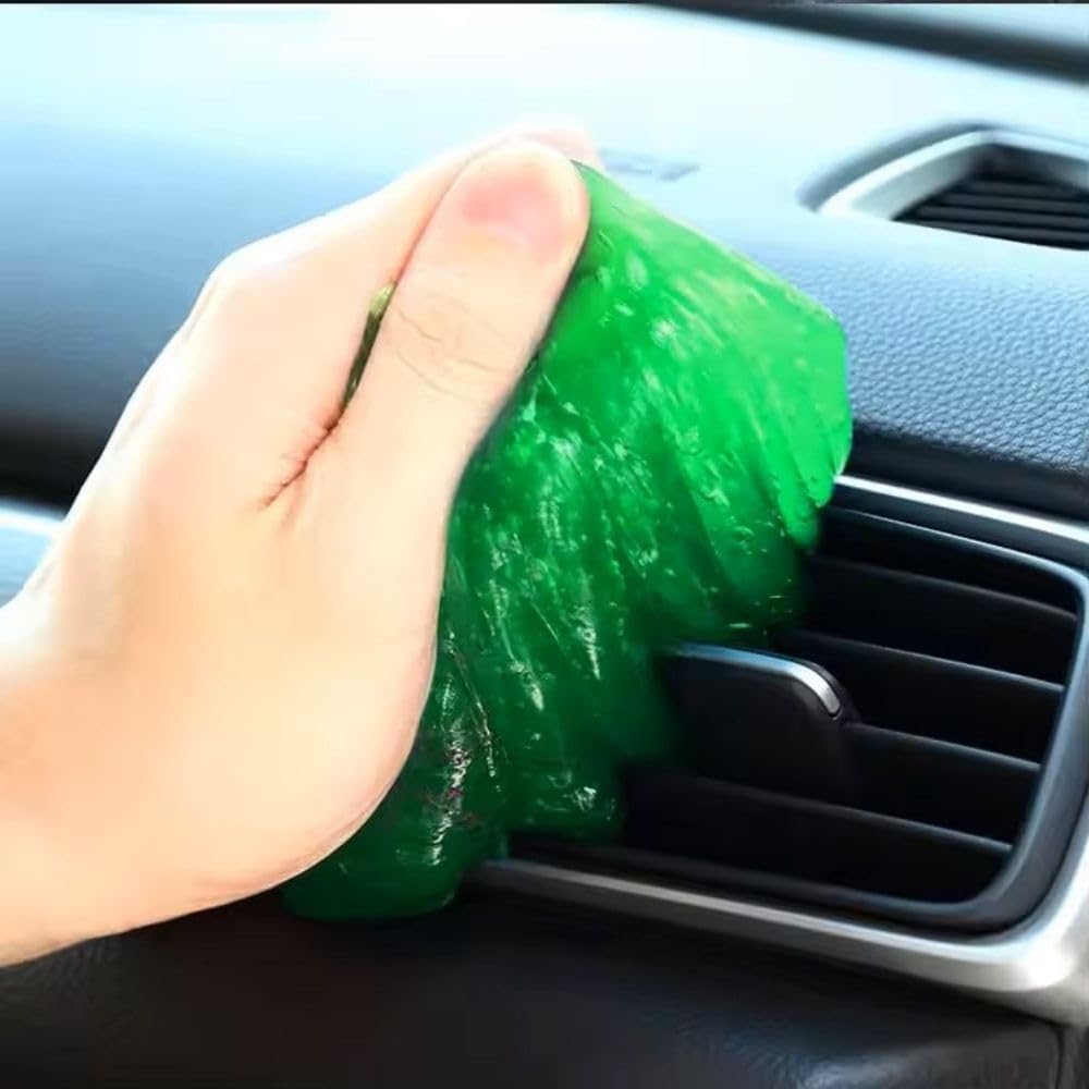 Cleaning Gel for Car, Detailing Automotive Dust Car Crevice Cleaner Auto Air Vent Interior Detail Removal Putty Cleaning Keyboard Cleaner for Car Vents, PC, Laptops, (Green)