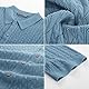 PJ PAUL JONES Herren Kurzarm Kläppchenkragen Cardigan Lässige Strickjacke Grau Blau S