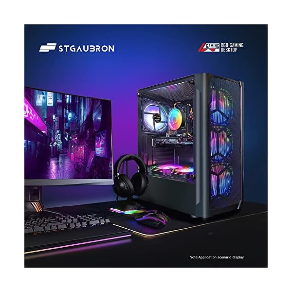 STGAubron-Gaming-Desktop-PC-ComputerIntel-Core-I7-34-GHz-up-to-39-GHzRadeon-RX-580-8G-GDDR516G-RAM512G-SSDWiFiBluetooth-50RGB-Fanx6RGB-KeyboardMouseMouse-PadRGB-BT-Sound-BarW10H64 STGAubron-Gaming-Desktop-PC-ComputerIntel-Core-I7-34-GHz-up-to-39-GHzRadeon-RX-580-8G-GDDR516G-RAM512G-SSDWiFiBluetooth-50RGB-Fanx6RGB-KeyboardMouseMouse-PadRGB-BT-Sound-BarW10H64