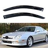 KPY Window Visor Compatible with Honda Prelude 1997-2001, 2PC Rain Guard Side Window Vent Deflectors Tape-On Style, 1997 1998 1999 2000 2001