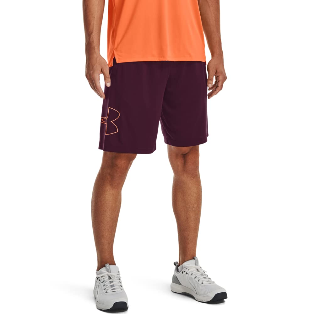 Under Armour Men's Tech Graphic 10" Shorts, (572) Purple Stone / / Orange Blast, Small