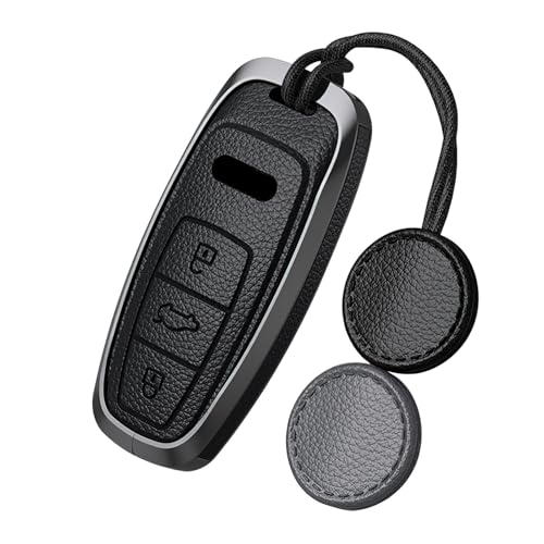 Funda para llavero Audi evita arañazos y roturas con carcasa cuero negro