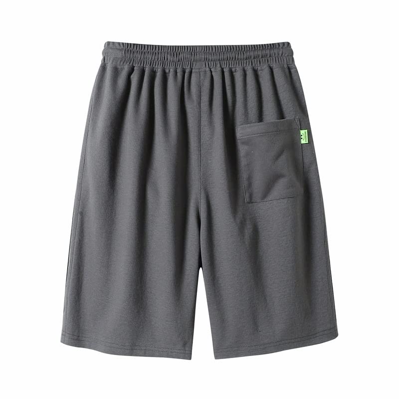 Shorts amples légers gris style sportswear décontracté taille haute