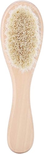 Miniatura 2 de Pssopp Kits de cepillo de pelo de cabra recién nacido, peine suave para el cuidado diario recién nacido niños pequeños