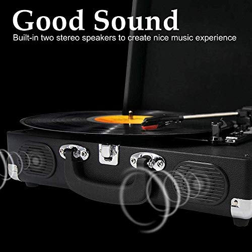 3-Speed Bluetooth Portable Suitcase Record Player with Built-in Speakers | Upgraded Turntable Audio Sound| Includes… - Les Beatles, Paul McCartney, John Lennon, RIngo Starr, George Harrison 3-Speed Bluetooth Portable Suitcase Record Player with Built-in Speakers | Upgraded Turntable Audio Sound| Includes… – Image 4