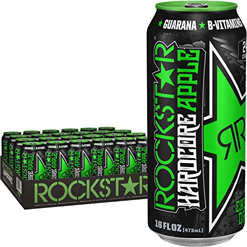 Rockstar Energy Drink Hardcore, Apple, 24 Count
