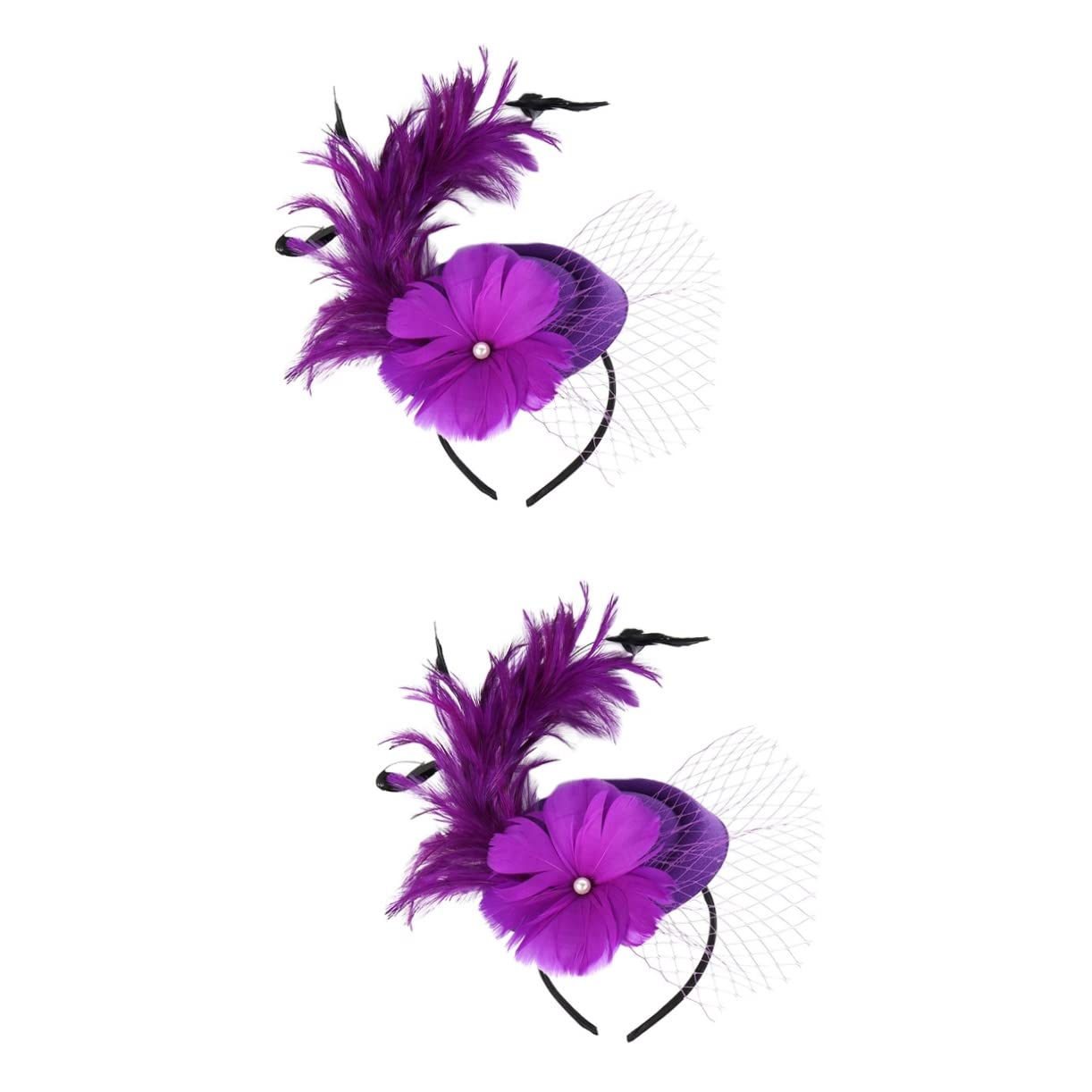 Mikinona 2pezzi Fascinator Cappello Mini per Cerimonie per Matrimoni e Accessorio per