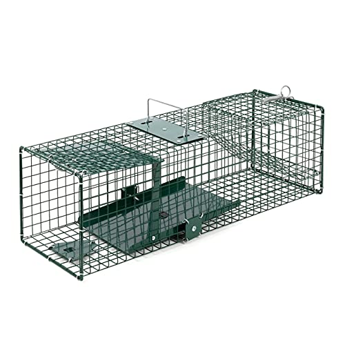 VOSS.farming Lebendfalle mit Schnapptür - Marderfalle Rattenfalle Wildtierfalle Kastenfalle, 18,5 x 18,5 x 60cm