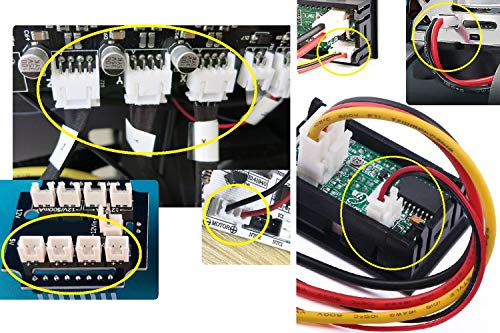 ATEC - Conectores JST XH 2.54; M(Longitud del cable 30 cm) + F(Solo conector) 24 AWG (20 unidades x 3 pines)