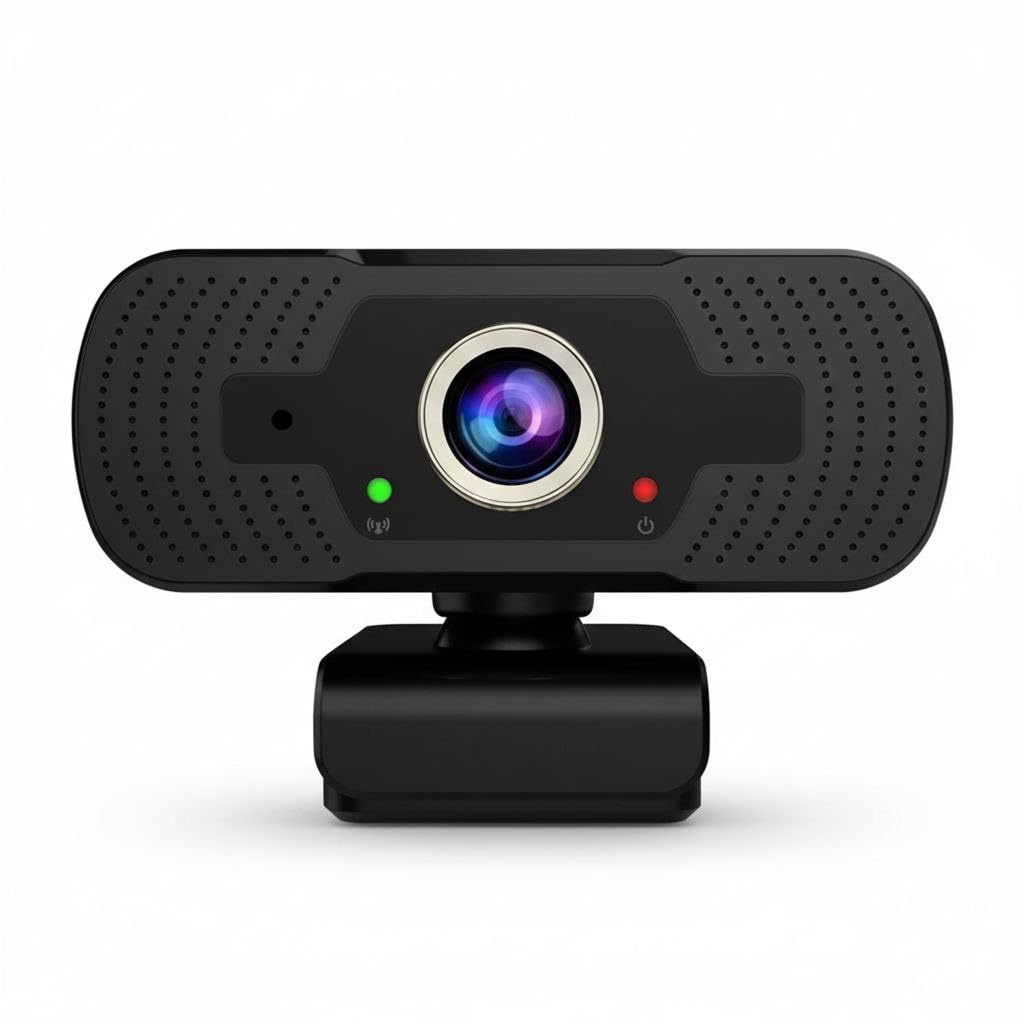 Full HD 1080P Webcam for PC & Laptop | USB Plug and Play Web Camera with Built-in Noise Cancellation Microphone | Online Classes, Video Conferencing & Streaming (Black)