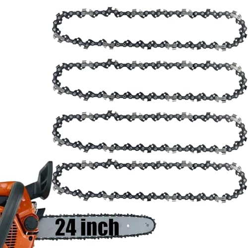 4Pcs 24 inch Chainsaw Chain 3/8" Pitch .050" Gauge 84 Drive