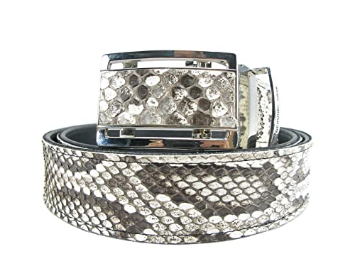 Image of Pelgio Genuine Python Snake Skin Auto Locking Men's Belt 46 inch Long