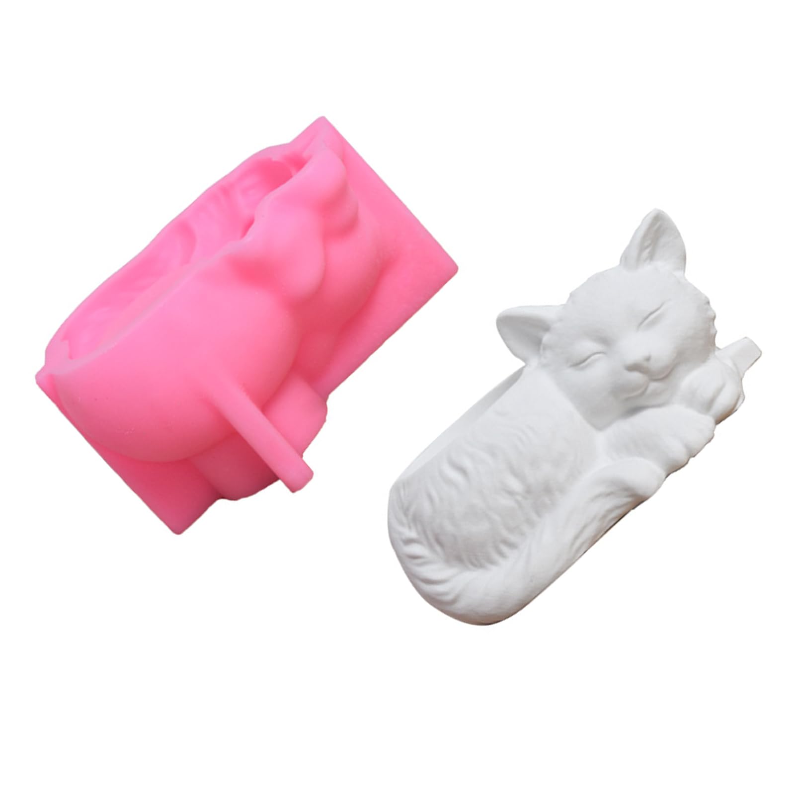 Kalttoy Kitten Shape Flowerpot Silicone Mold Easy Demolding Dishwasher Safe for Making Container Soap Epoxy Resin Craft Creative Kitten Mold