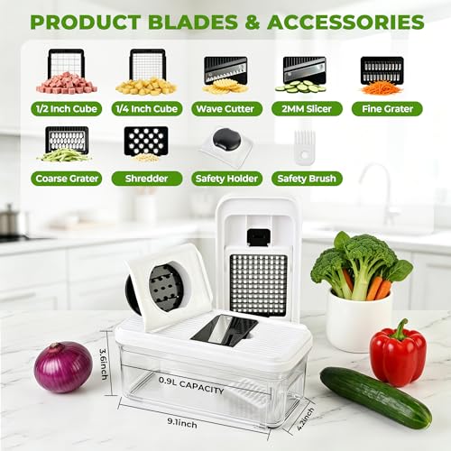Rallador rotativo de queso y picador multifunción de SUSTEAS miniatura 6