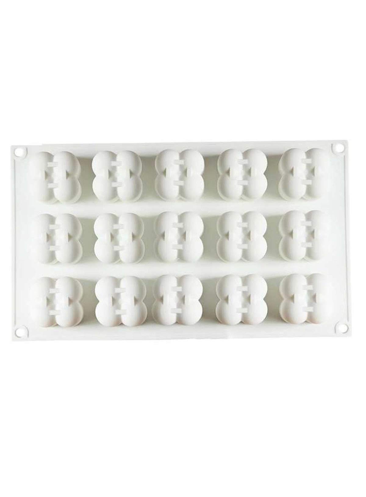 CAKE DECOR 3D 15 Cavity Cube Shape Silicone Muffin Molds Entremet Cake Mould Mousse Mold
