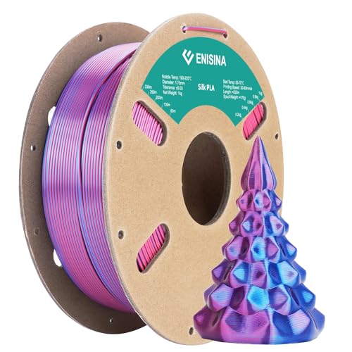 PLA filament 1.75mm Silk, ENISINA Filament PLA Brillant pour imprimante 3D FDM,Précision Dimensionnelle +/- 0.03mm,1kg / 2.20lbï¼Rouge & Bleu ï¼ 8 PLA filament 1.75mm Silk, ENISINA Filament PLA Brillant pour imprimante 3D FDM,Précision Dimensionnelle +/- 0.03mm,1kg / 2.20lbï¼Rouge & Bleu ï¼