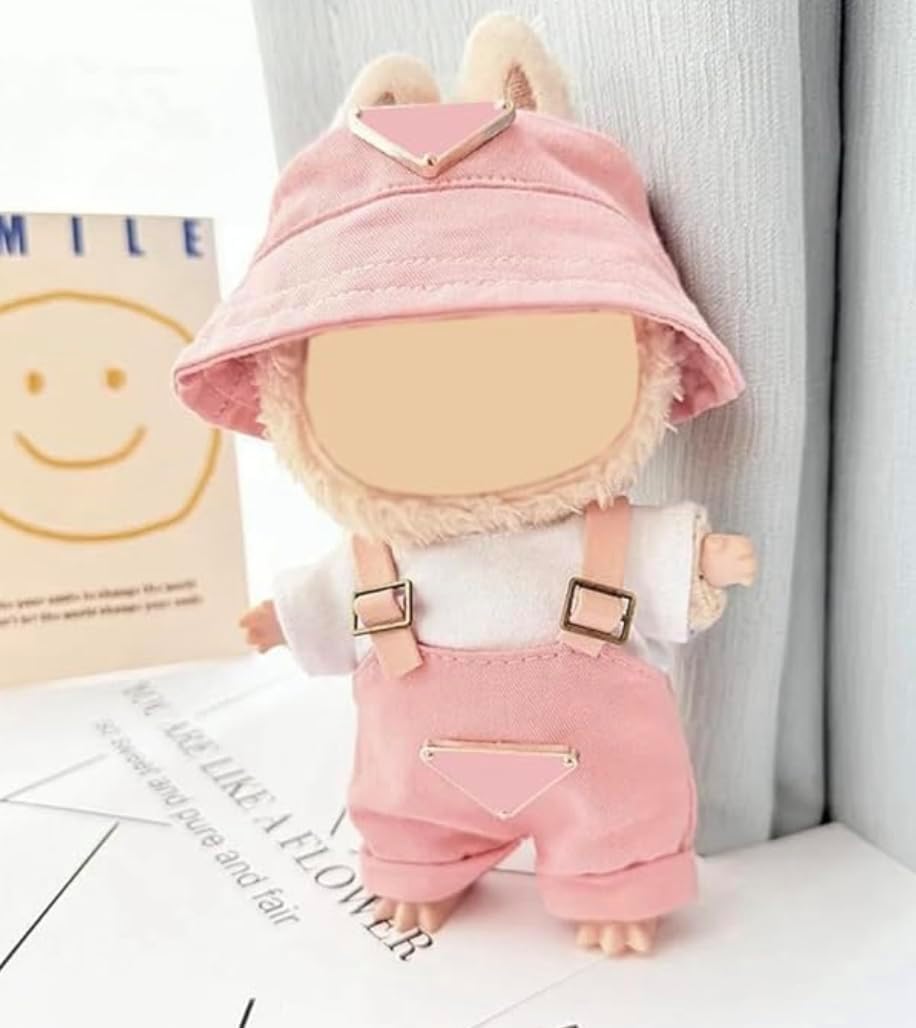 Clothes For Labubu(NO Doll) , Hat & Overalls Set For Labubu