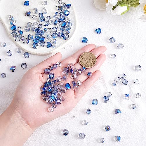 BEEFLYING 180pcs Assorted Glass Beads for DIY Jewelry Making AB Color Crystal Rondelle Beads Bulk Set for Bracelets Necklaces Earrings - Image 3