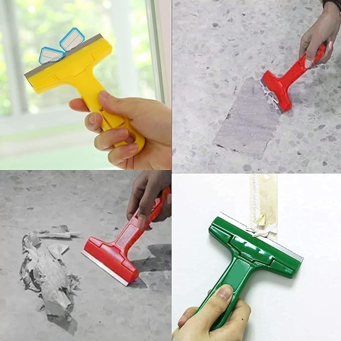 Ncry Glass Scraper Razor Blade,Paint Scraper,Window scraper for Remover Tool Remove Surface Stains,Paint,Automotive Glass Film(1Handle + 5 Pack Replacement Blades) 3