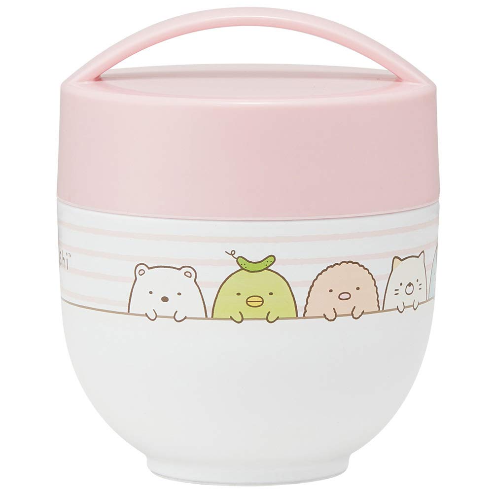 Skater Insulation lunch box Bowl type lunch jar 540ml Sumikko Gurashi LDNC6 (Whrite and Pink Color) Pre-Order:ships within 14 day